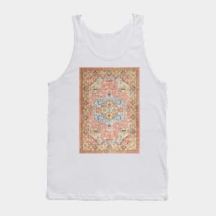 Old oriental beige pink and blue rug Tank Top